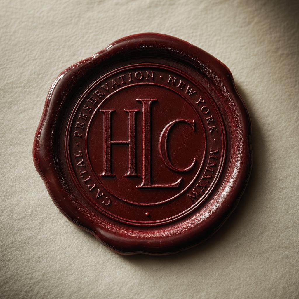 Hudson Litigation Capital wax seal — capital preservation, New York, MMXXIV